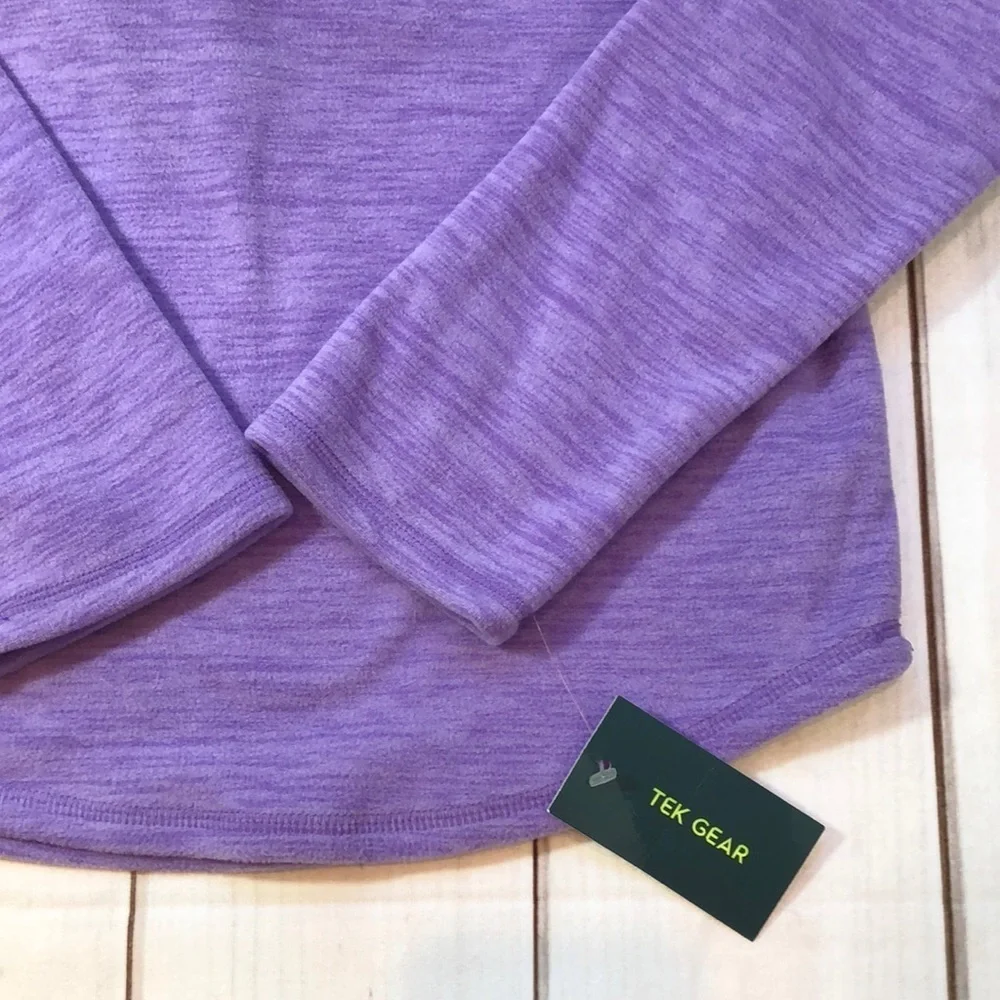 Tek Gear Ultra Soft Fleece Hooded Sweatshirt Heather Purple Girls 18/20 XXL New